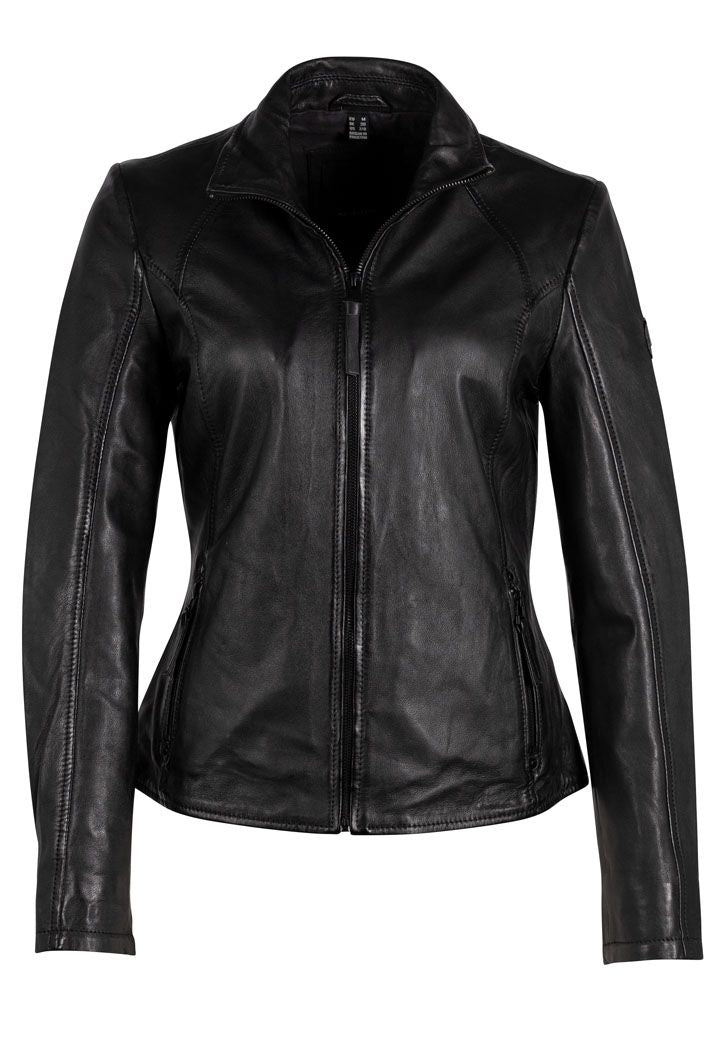 Else 2 RF Veste en cuir, Noir