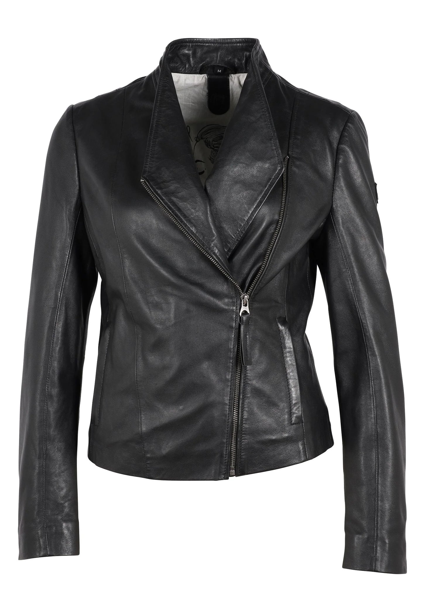 Anns RF Veste en cuir, Noir